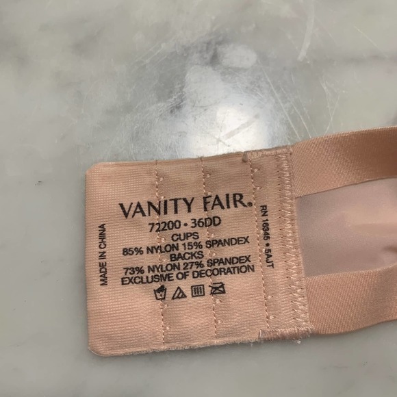 Vanity Fair Nearly Invisible Full Coverage Wirefree Bra 36DD pink 72200 - Picture 6 of 9